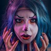 Clown maquillage fluo uv