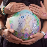 Belly painting animaux grossesse