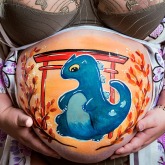 belly painting thionville grossesse maquillage metz moselle