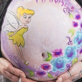 Belly painting fée fleurs